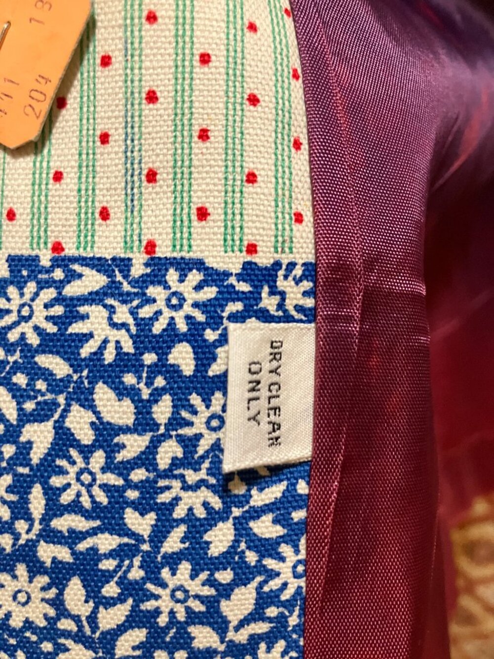 *STUNNING* 1960s Patchwork Coat, Excellent Cond. Vintage size 20.5! Large! CUTE! - Picture 13 of 16